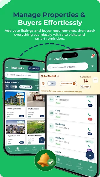 Manage properties and buyers